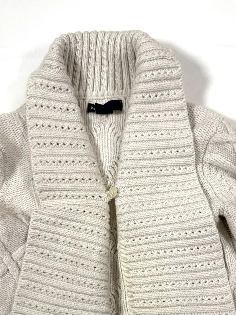 BABYGAP Fisherman Cable Knit Shawl Collar Cardigan Sweater 12-18M Coastal